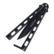 Nóż motylkowy Balisong Black Plain