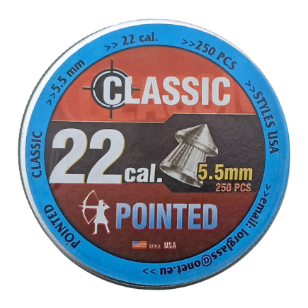 Śrut POINTED CLASSIC moletowany kal. 5,5mm (250szt.)