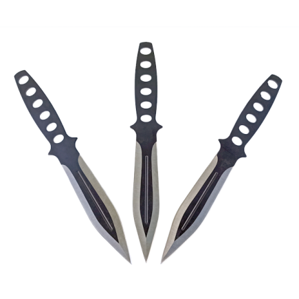 Noże rzutki w czarnym etui 3 szt./kpl (NRZ6)