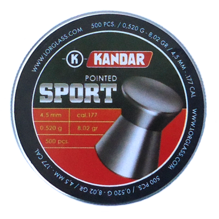 Śrut Diabolo KANDAR Pointed Sport kal. 4,5mm (500szt.)