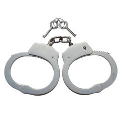 Handcuffs "Deluxe" - steel, nickel plated