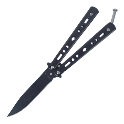 Nóż motylkowy KANDAR Black Balisong Rhombus 