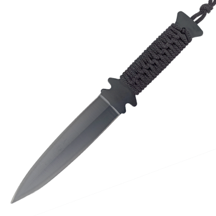 Nóż rzutka czarna z oplotem (NRZ7)